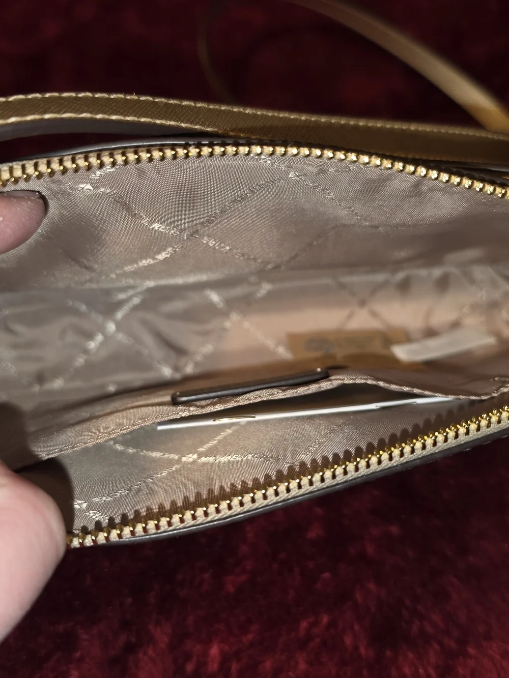NWT Michael Kors Metallic Gold Crossbody Bag